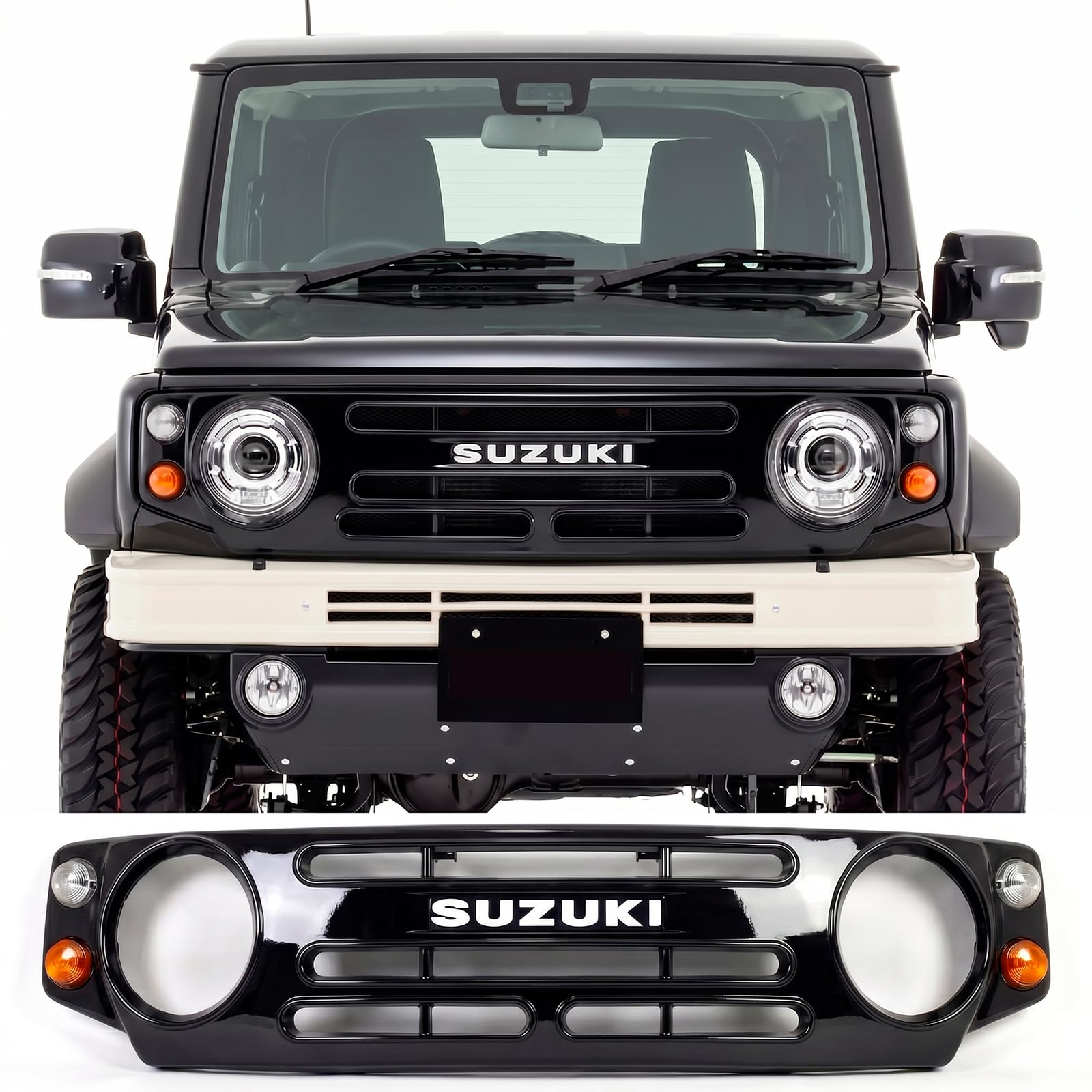 Amazon | ジムニーグリル フロントグリル ライト付き JB64W JB74W