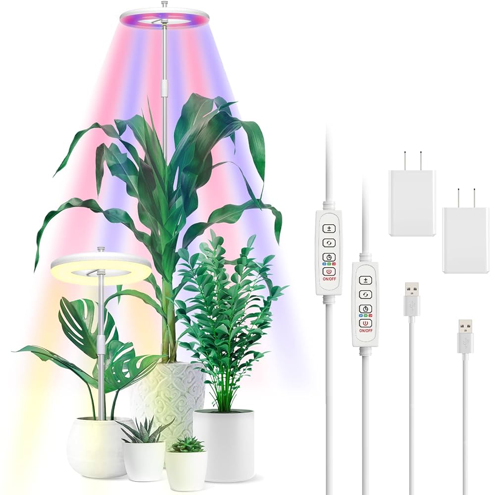 Amazon.co.jp: 【2個入り】YUYMIKA 植物育成ライト LED 高さ調節