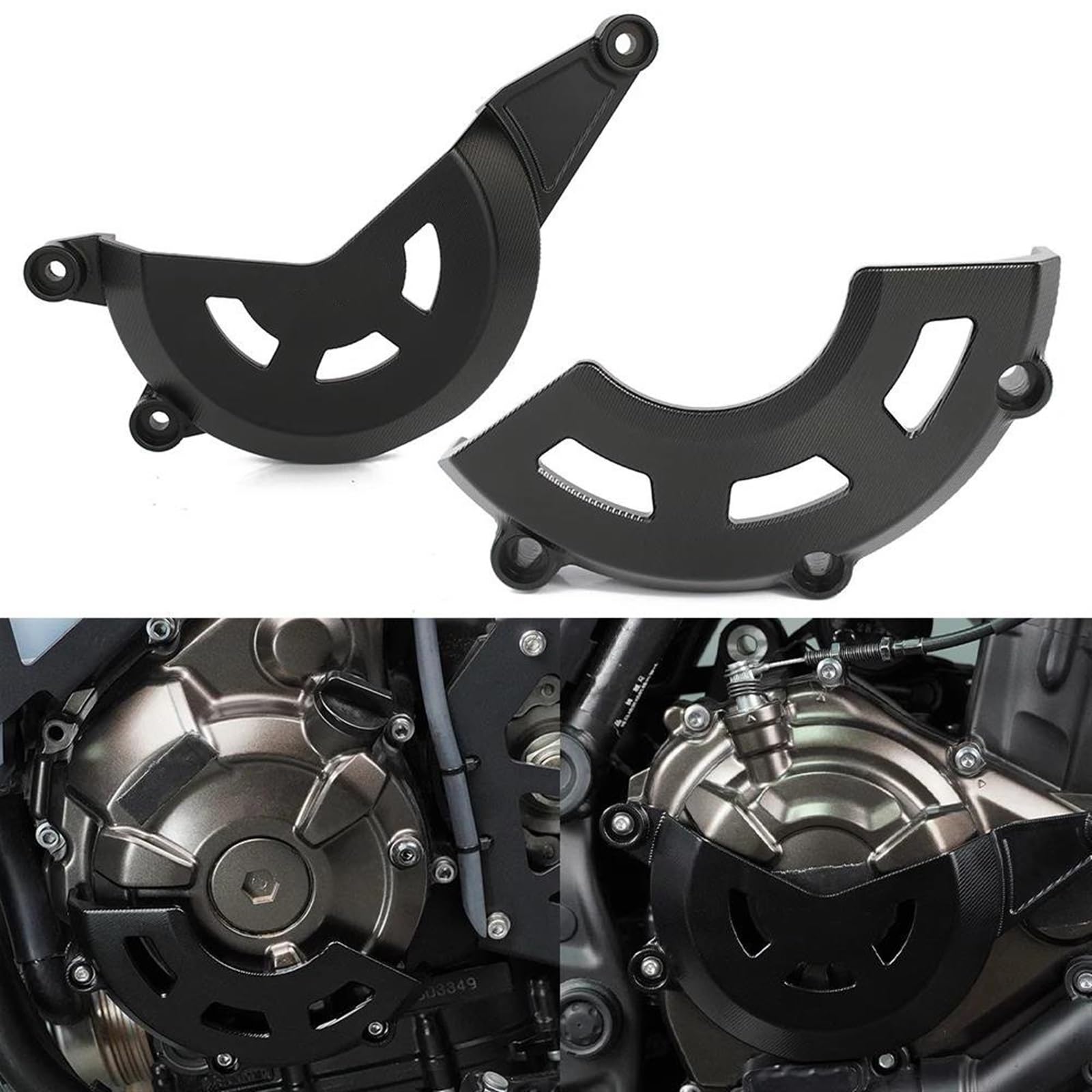 Funda Protectora para Motocicleta para Yamaha FZ-07 FZ 07 FZ07 2015 2016 2017 Protección del Cárter del Estator del Motor Tapa del cárter de la Motocicleta