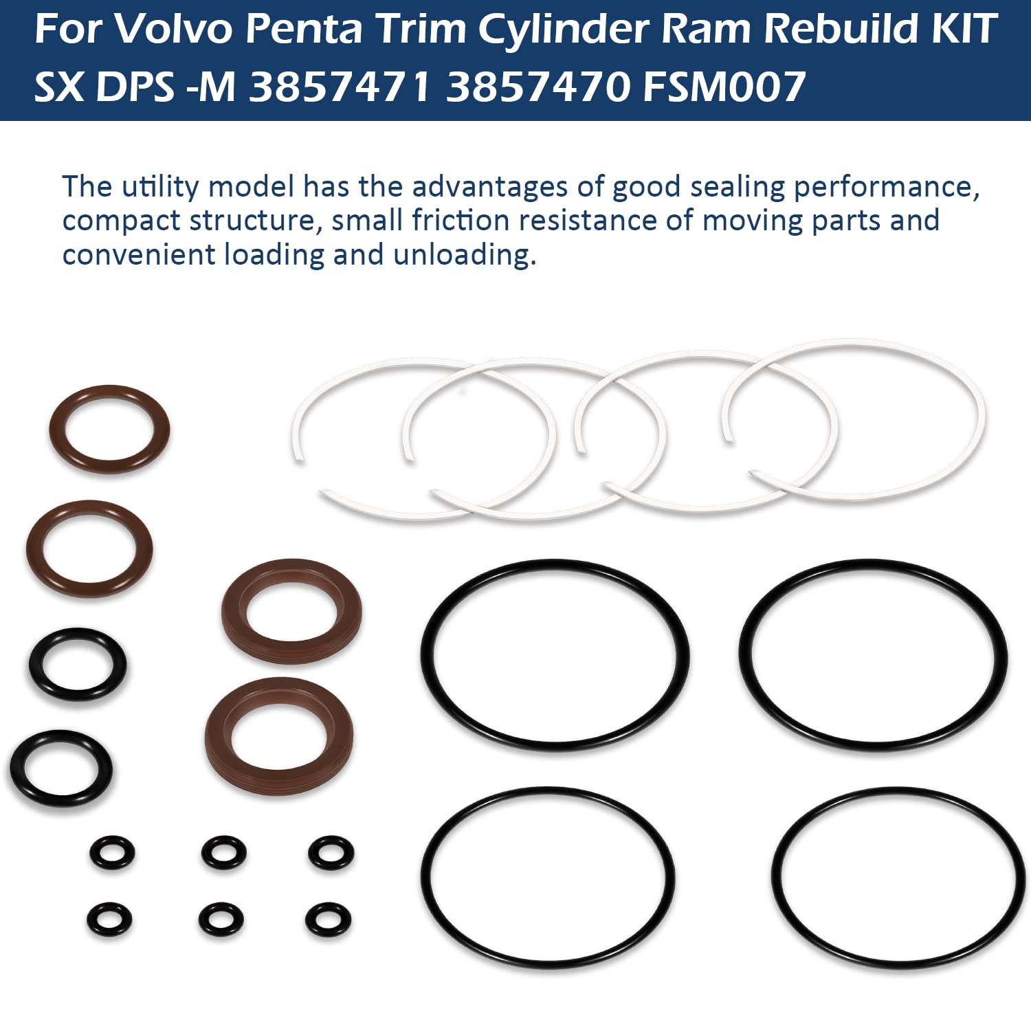 Für Volvo Penta Verkleidungszylinder, Ram Nachbau-Kit SX DPS -M 3857471 3857470 FSM007