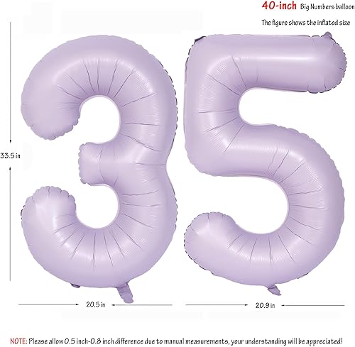 Vista 8 de 40" Macaron purple Number Balloons Helium Foil Mylar Balloon Birthday Party banquet Decoration 9