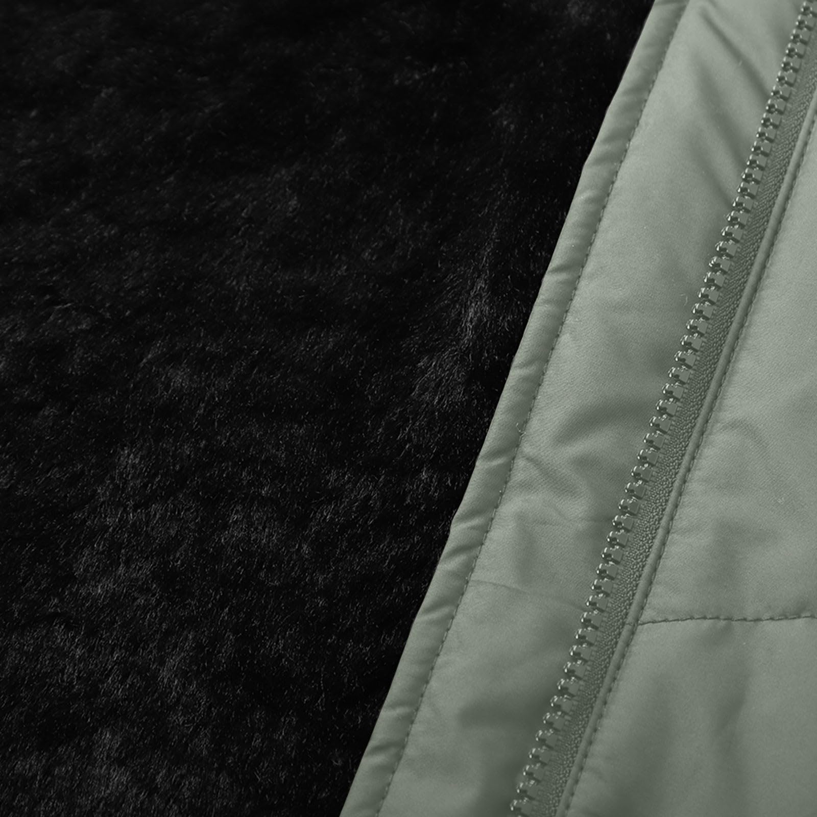 Abrigo Mujer de Forro Polar Chaqueta Mujer Invierno Termica de Cremallera Largo con Capucha Acolchado Cálido a Prueba de Viento Parka Invierno con Bolsillos Grueso Talla Grande Abrigos Impermeable