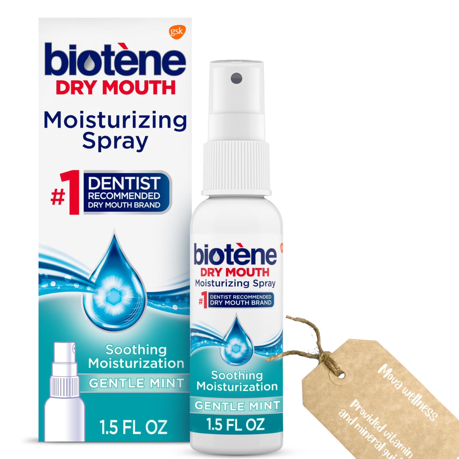 Pack of 1: Moisturizing Mouth Spray, Gentle Mint Flavor, 1 fl oz | Fresh Mint Refreshment for Everyday Use