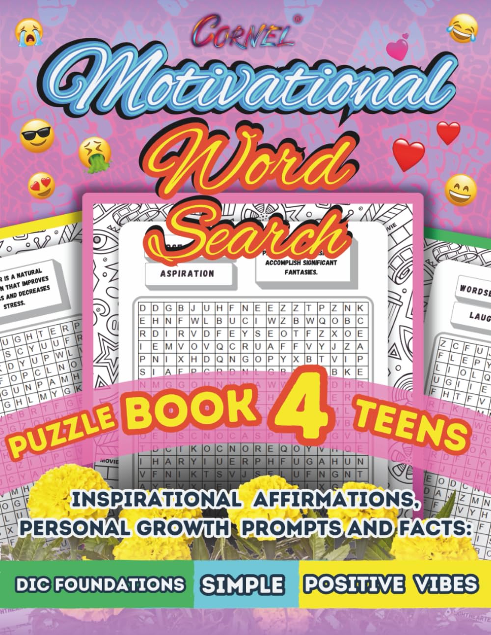 Motivational and Inspirational Word Search Puzzle Book for Teens: Affirmations, Positive Vibrations, and Personal Growth Quiz