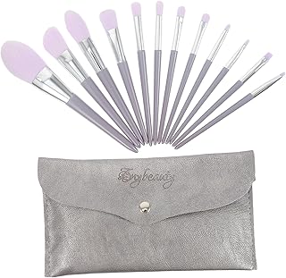 12 brochas de maquillaje con estuche de almac...