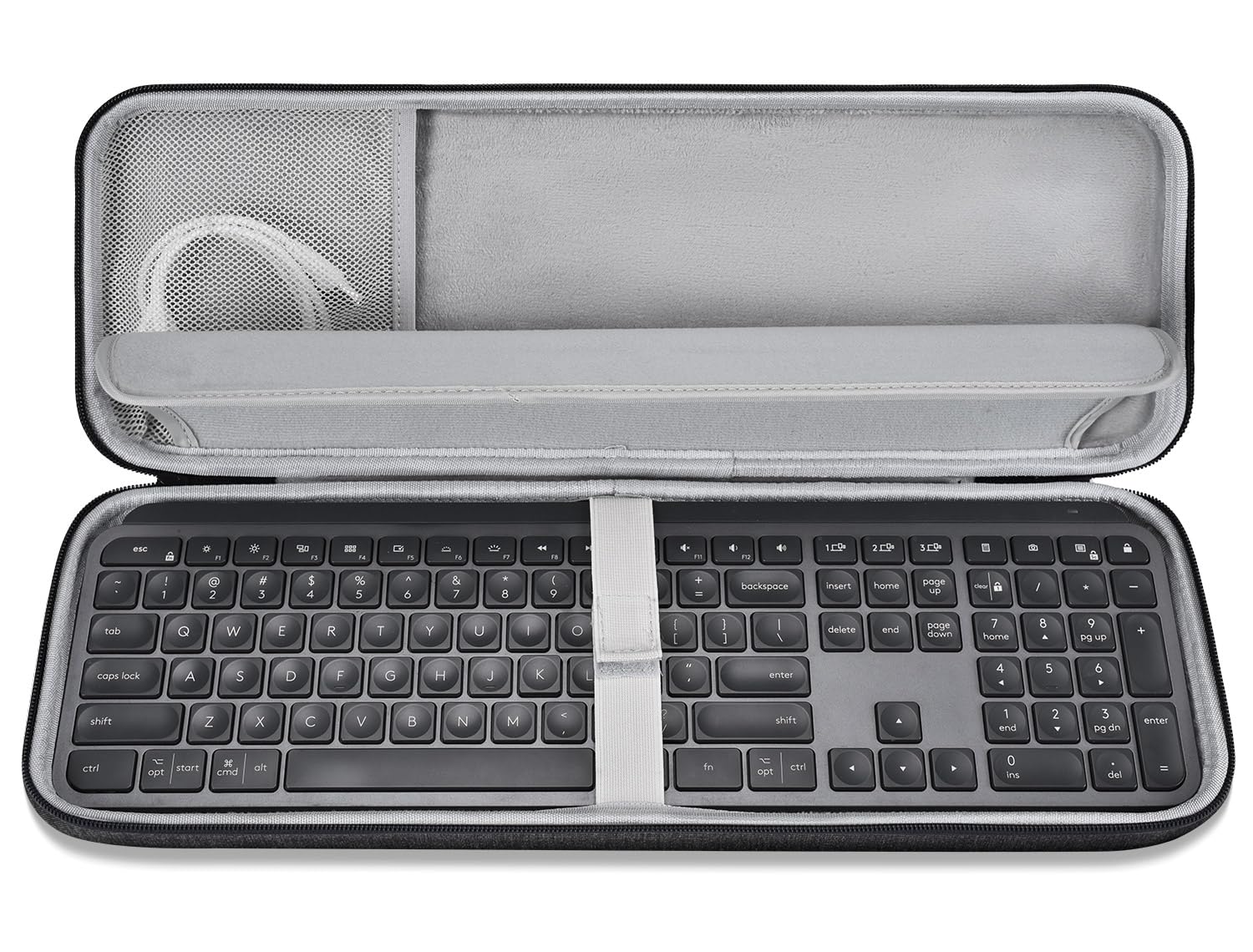 CASEDAO Hard Keyboard Carrying Case Sleeve Cover for MX Keys S/MX Keys Advanced Wireless Illuminated Keyboard, Travel Protective Storage Bag