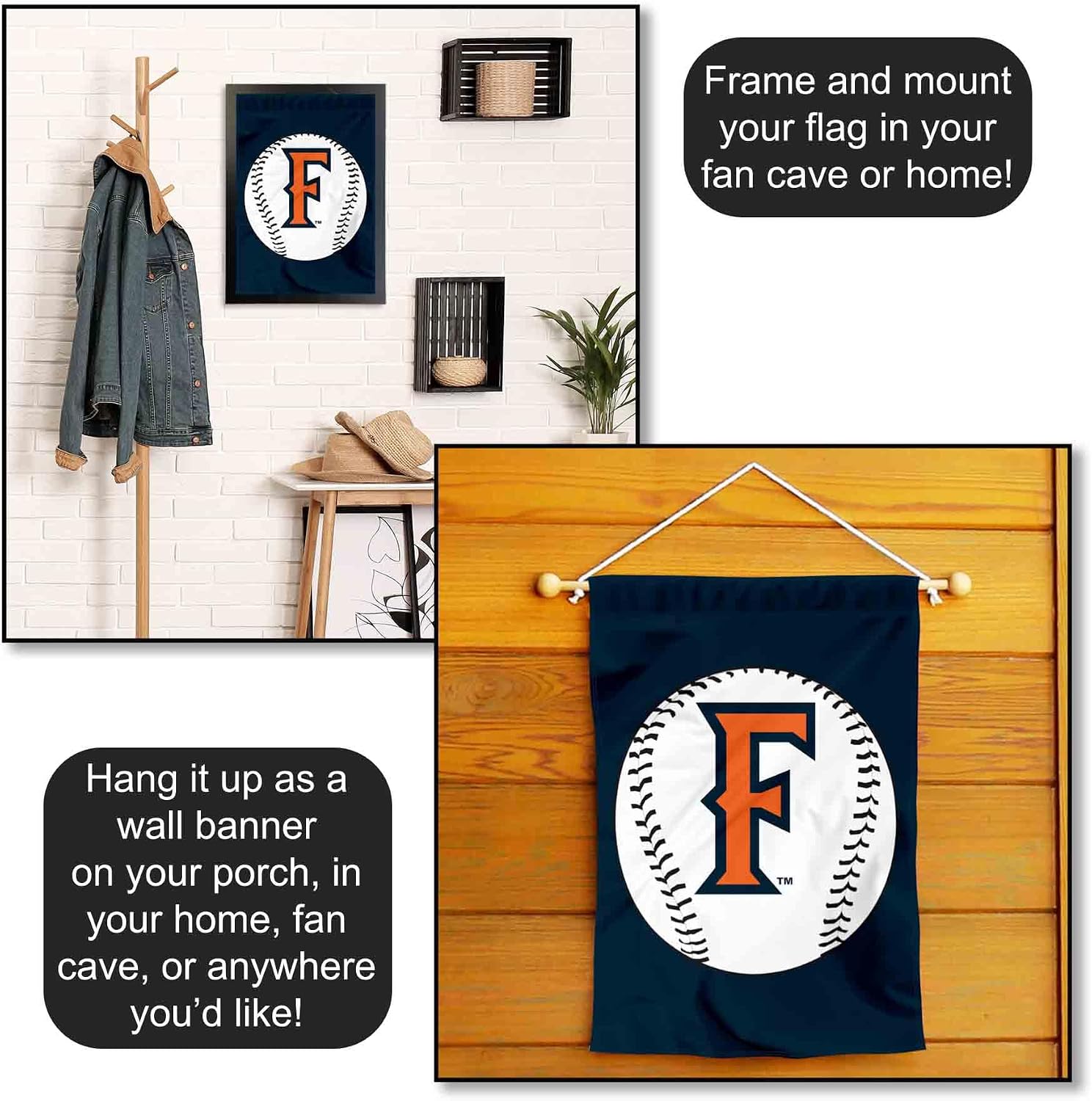 Cal State Fullerton Titans Baseball Garden Banner Flag