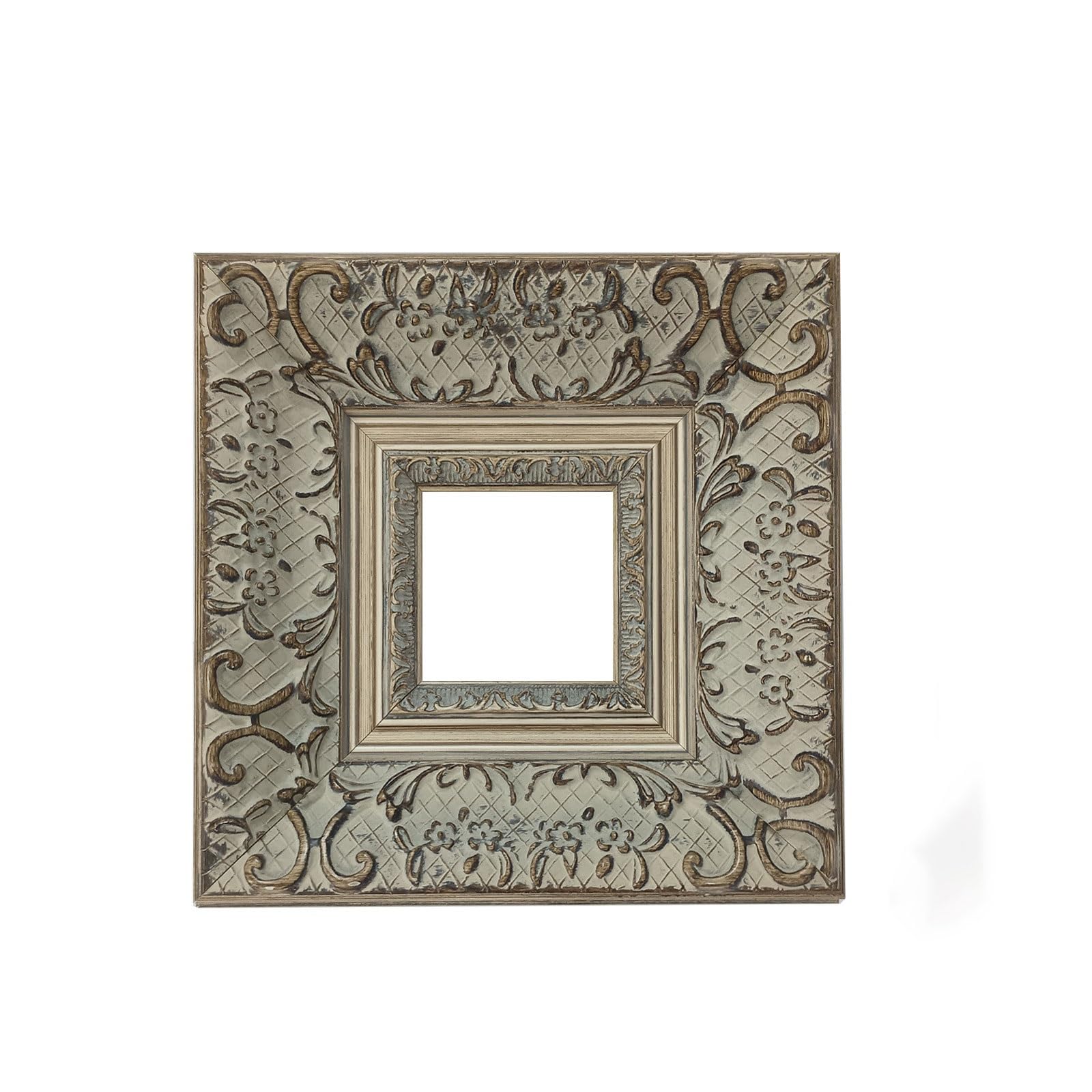 Cadre photo bois massif 10x10cm suspension murale rétro nordique