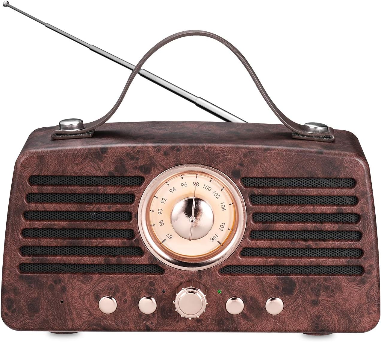 Retro Bluetooth Speakers, Aurtec Portable Wireless Speaker Bluetooth 4.2 with Radio FM,Audio Home Outdoor Stereo Speaker with Powerful Sound and Subwoofer