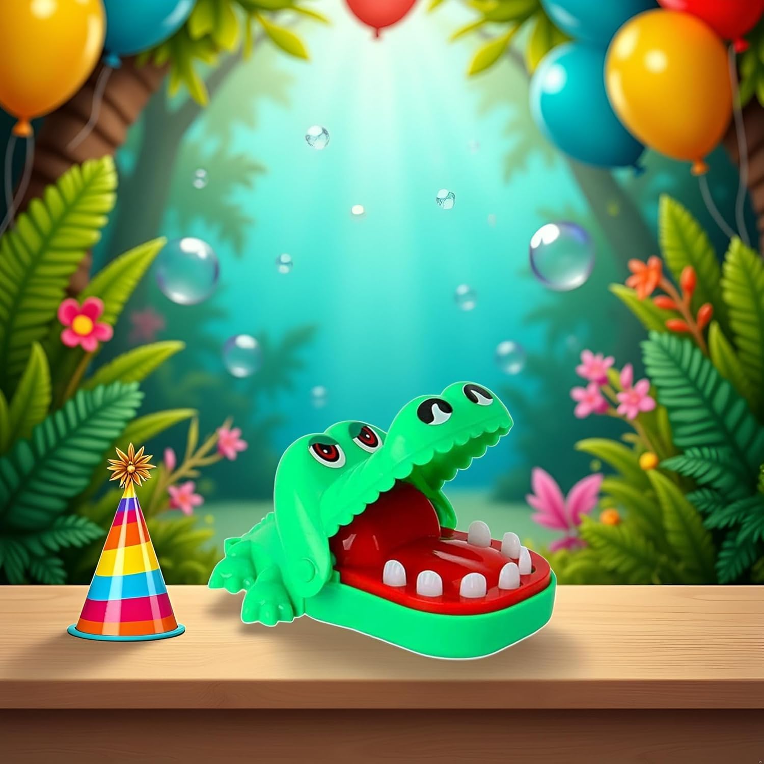 Green Crocodile Teeth Home Ornament, Crocodile Biting Finger Dentist Games Funny Ornament - Image 2