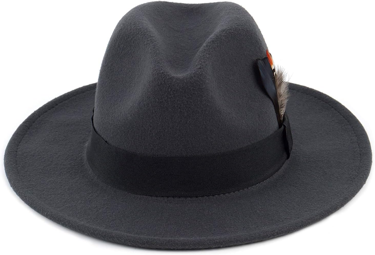 FADACHY Classic Fedora Hats for Men & Women Wide Brim Felt Hat Panama Dress Fedora Hat - Image 4