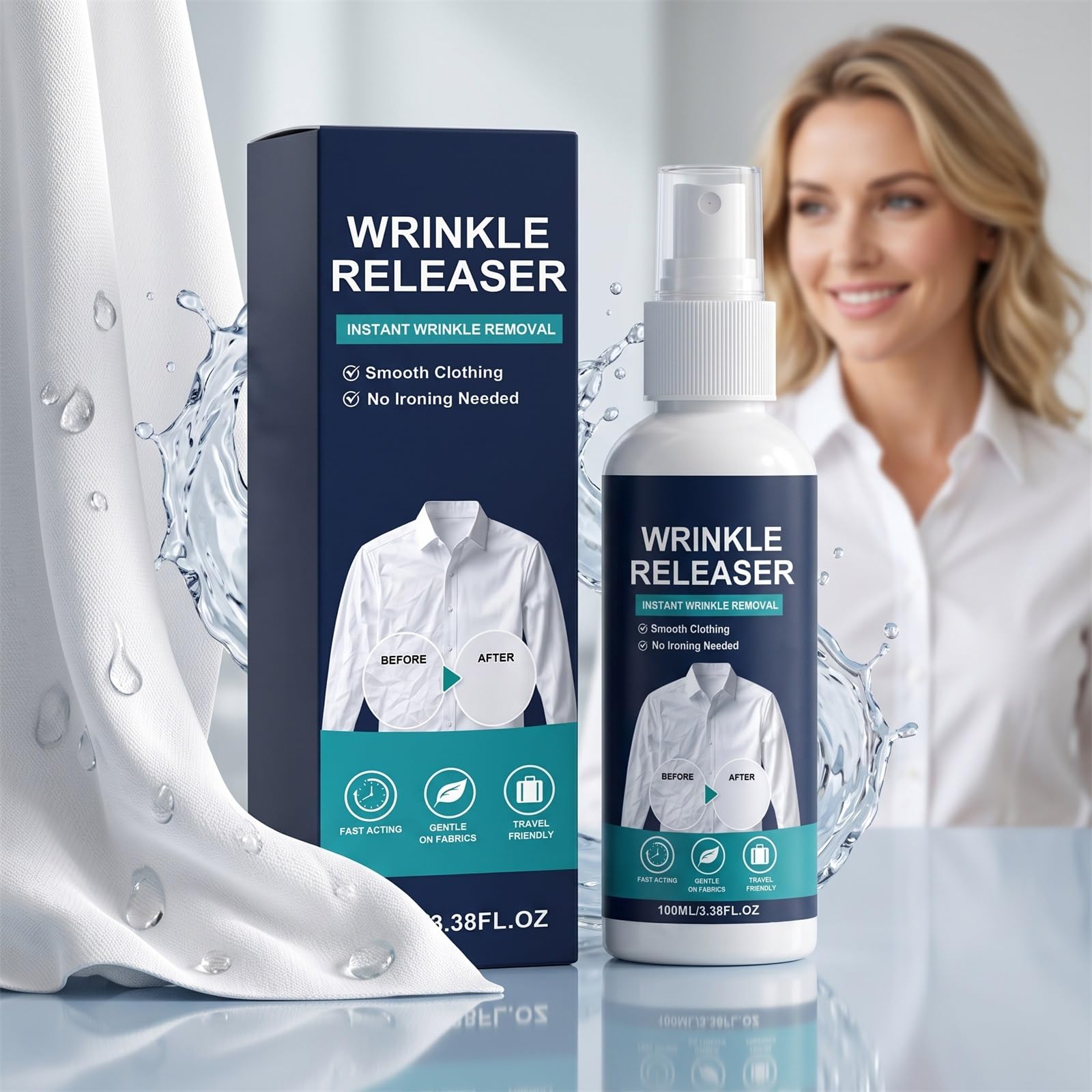 Spray istantaneo per il rilascio delle rughe, spray per vestiti (5 pezzi)