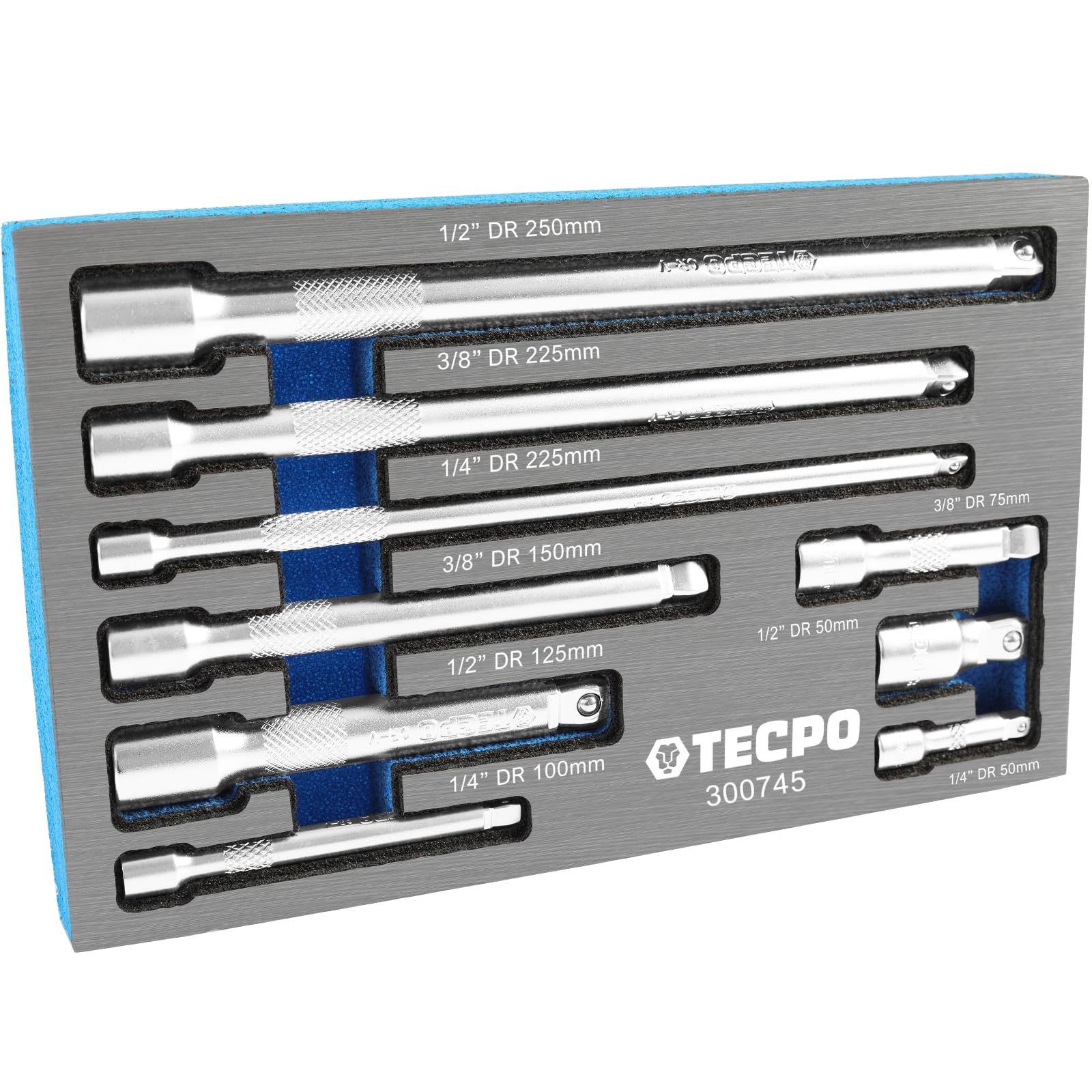 Rallonges à douille TECPO de 1/2 à 1/4 | Kit mécanique pour accès restreint