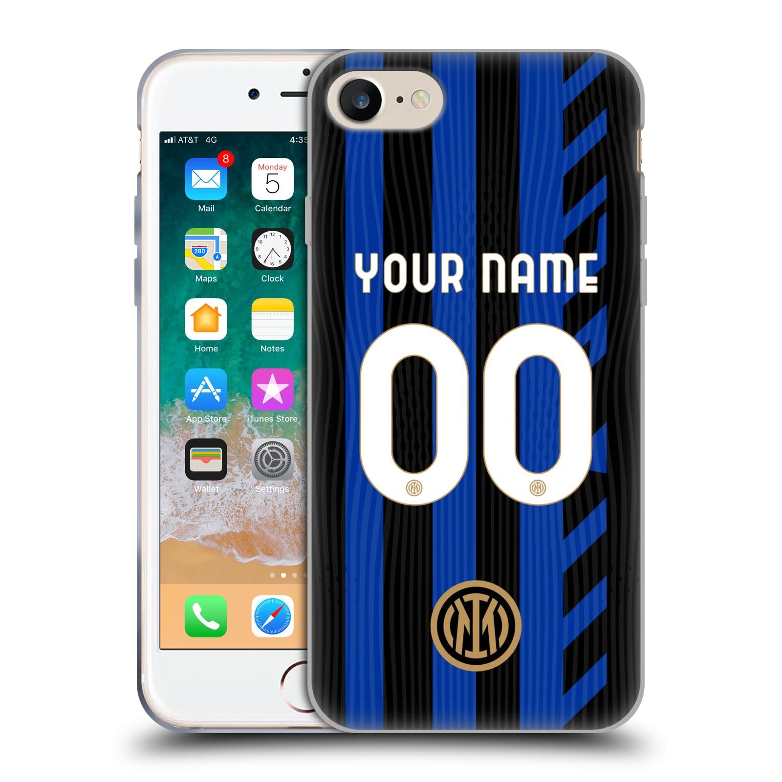 Coque personnalisé Inter Milan iPhone SE coque gel antichoc kit domicile - 7