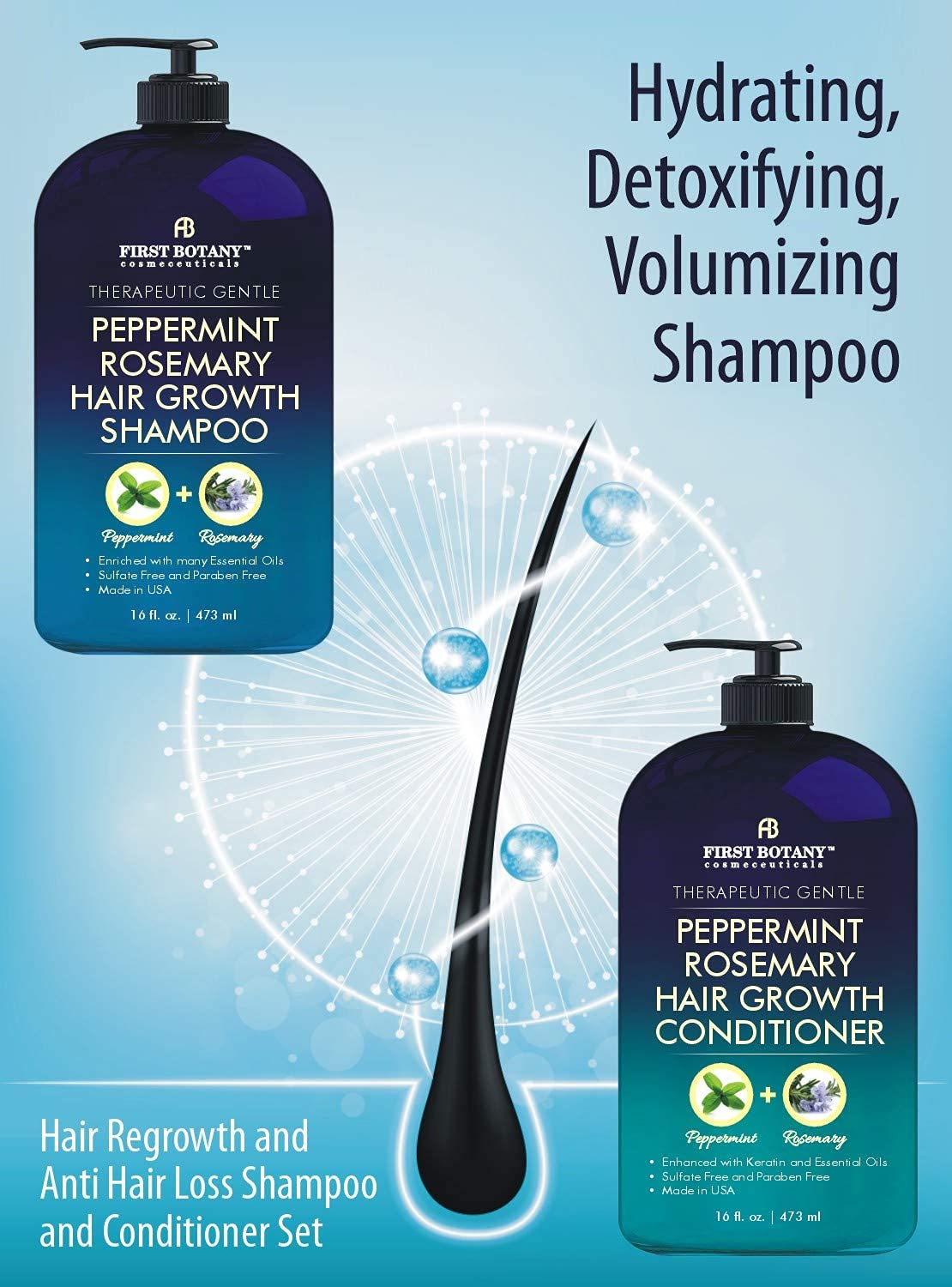 Buy Peppermint Rosemary Hair Regrowth and Anti Hair Loss Shampoo and