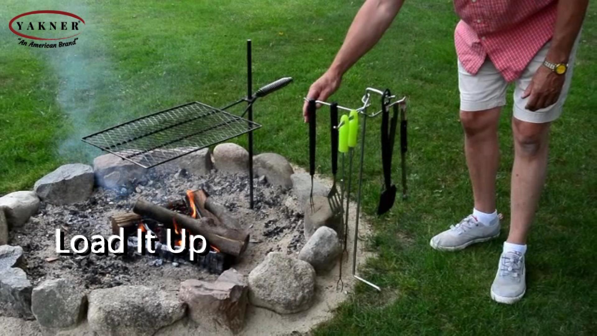 Amazon.com: YAKNER Utensil Tree Campfire Utensil Holder, hang