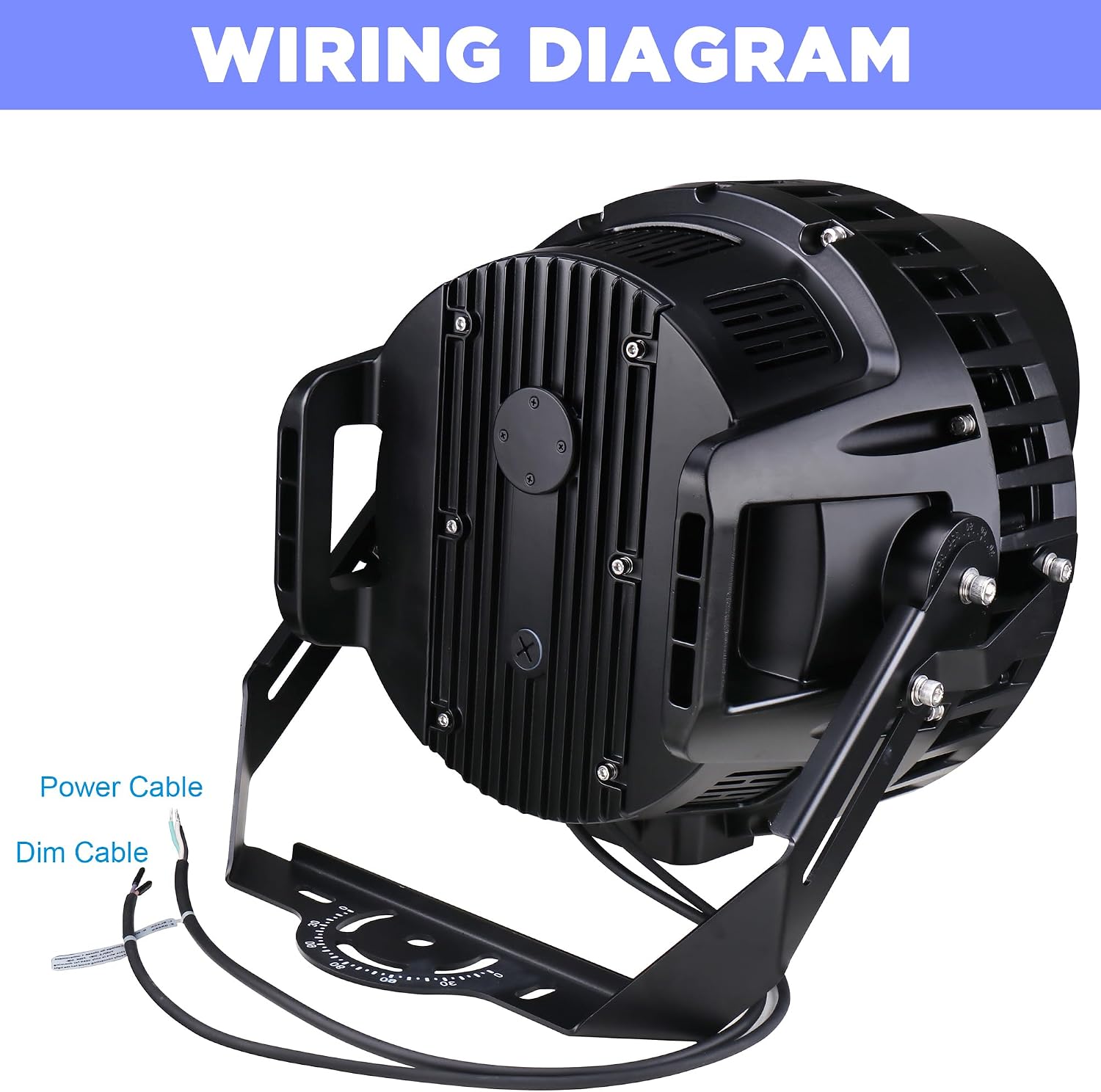 dephen 750W LED Stadium Lights Outdoor - 112,500Lumens 5000K Commercial Sportlight, 30 Degree Arena Lamp, 0-10V Dimmable IP65 Flood Lighting, 120-277Vac,10KV Surge,Bracket Mount,UL-Listed