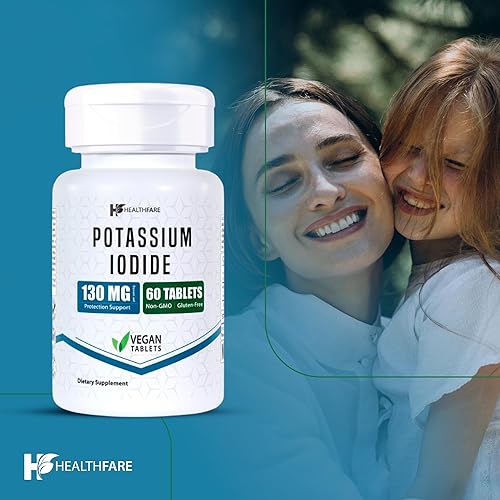 Miniatura 7 de HealthFare Tabletas de yoduro de potasio de 130 mg 120 píldoras EXP 052032 - Píldoras Ki paquete de 2