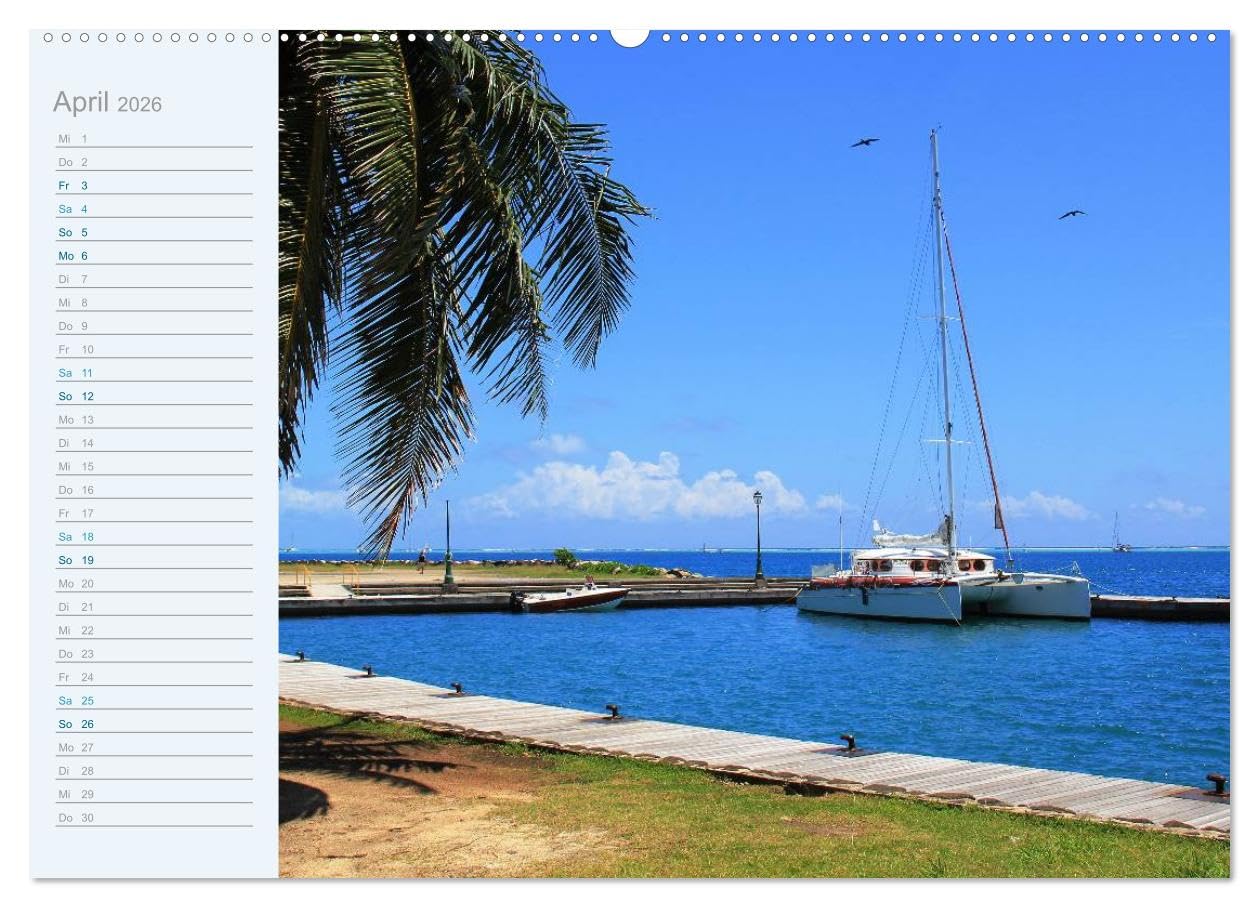 Katamaran-Tour (hochwertiger Premium Wandkalender 2026 DIN A2 quer), Kunstdruck in Hochglanz: Leinen los, Segel setzen und eine traumhafte Reise beginnt - Katamaran-Tour durch den Südpazifik.