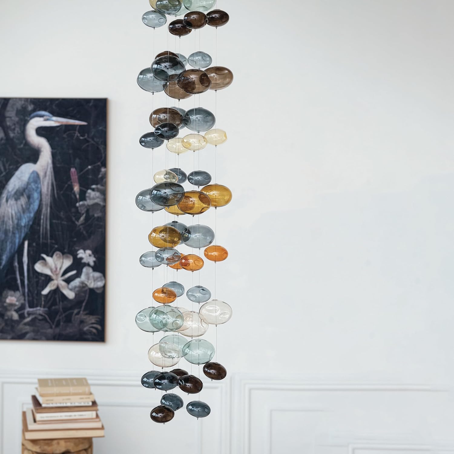 Creative Co-Op Azure Bubbles Hand-Blown Garland, Brown