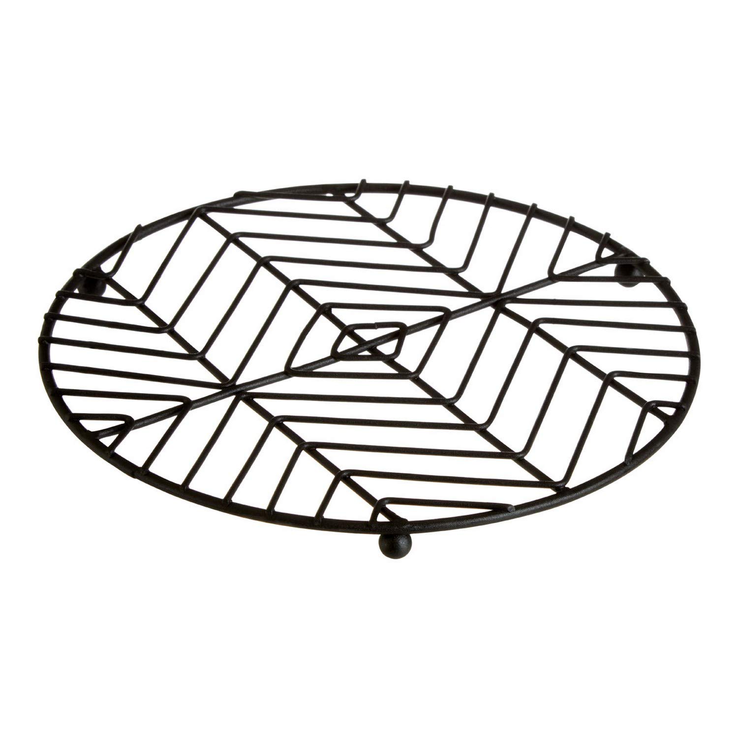 Premier Vertex Round Trivet, Black Powder Coat Finish