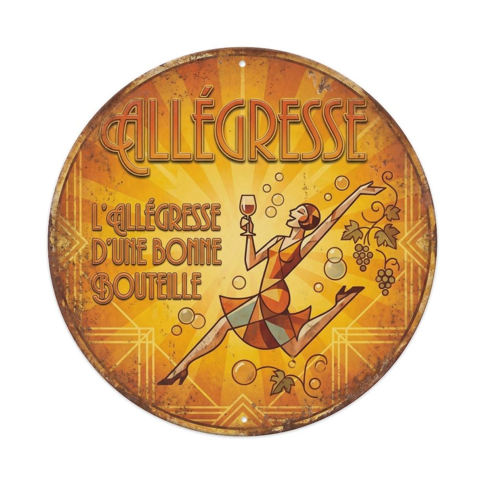 Elation Humorous Bistro Elation Vintage Metal Tin Sign Plaque Wall Decor for Cafe, Club Bar, Office, Garden Metal Poster 8x8Inch