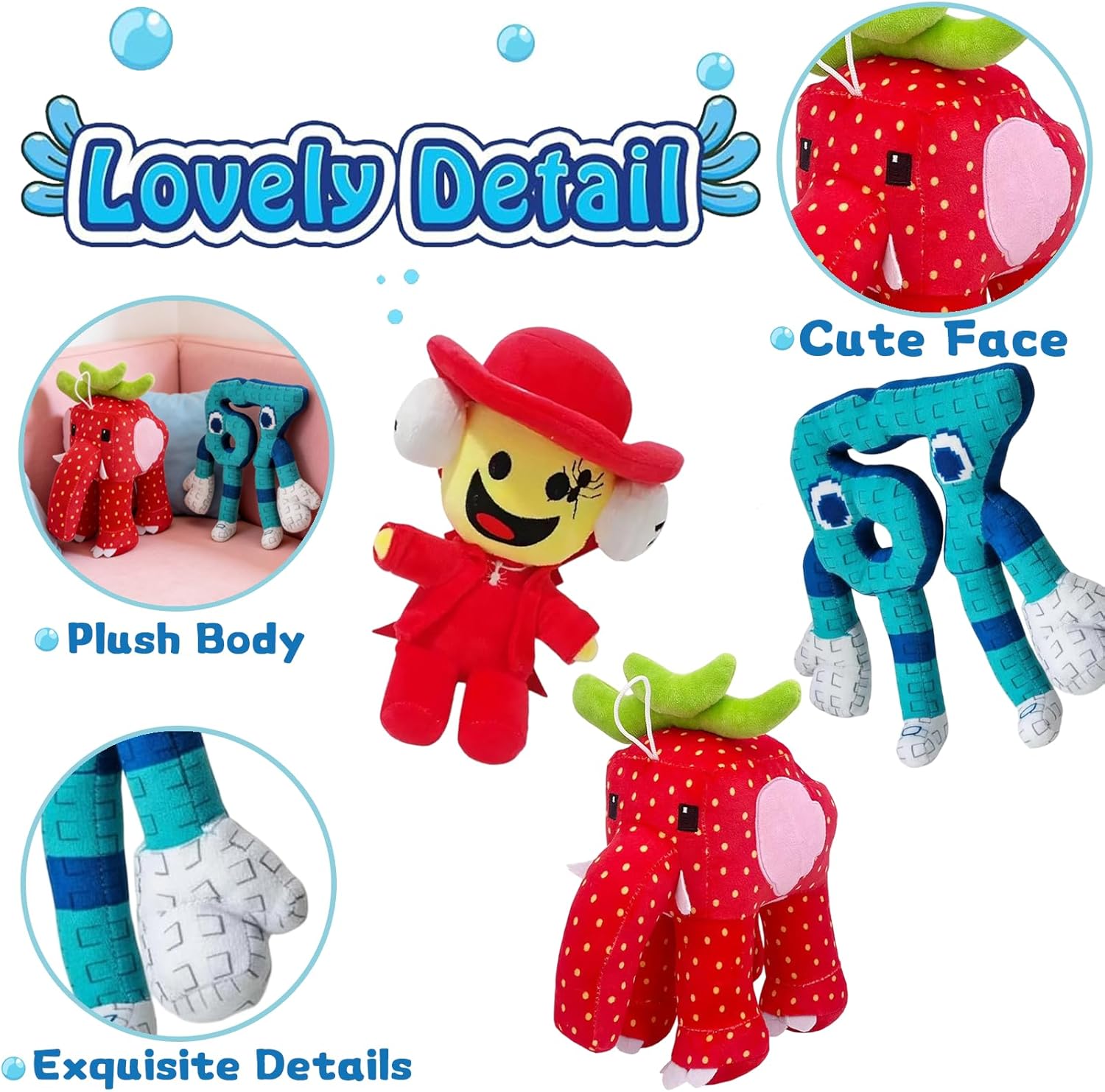 3-Piece Steal a Brainrot Universe Collectible Figure Set: 67, Sammy & Strawberry Elephant – Premium Curated Display Pieces for Enthusiasts & Stylish Shelf Accents