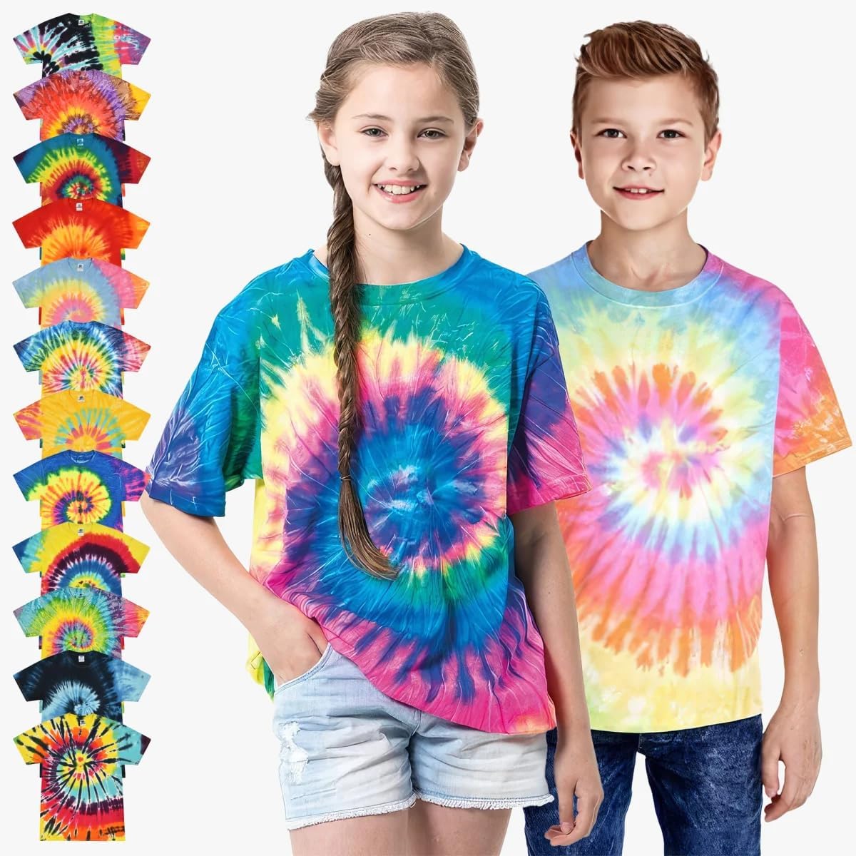 Colortone Toddler Tie Dye T-Shirts for Boys and Girls - Tie-Dye Short Sleeve Tees for Little Kids - Image 2
