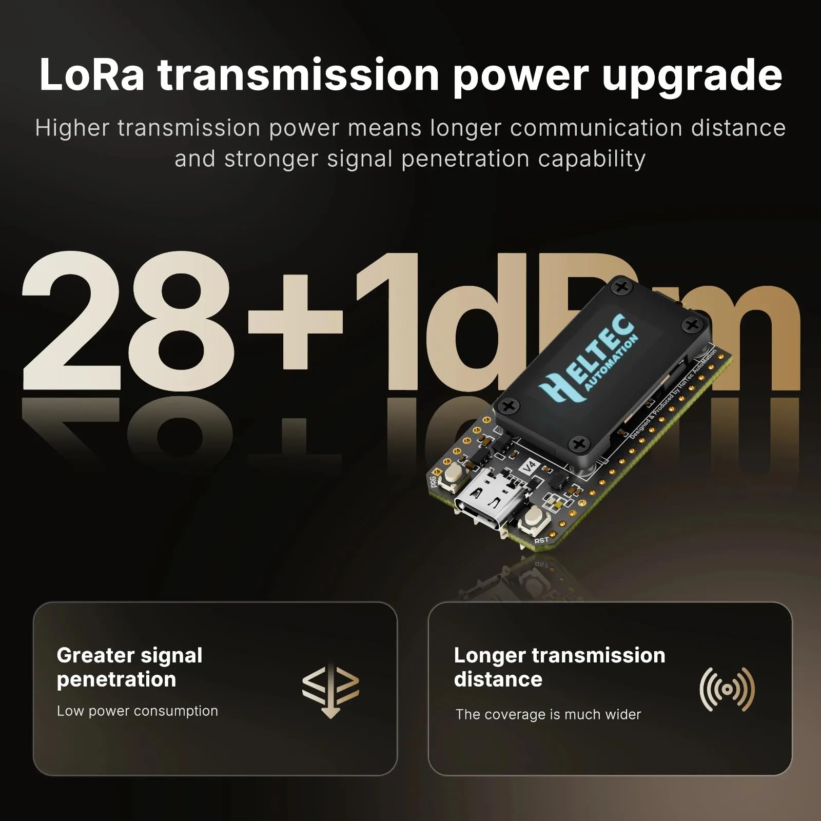 Carte de développement WiFi LoRa 32 V4 avec écran OLED ESP32-S3 SX1262 pour appareils IoT Meshtastic 868 MHz 7 cm