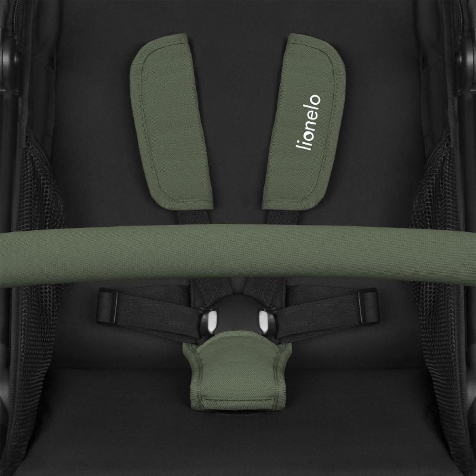 LIONELO AZURA Cochecito de Bebé para Correr desde 6 meses a 22 kg Carro Bebe Triciclo para Correr Respaldo Ajustable Posición Reclinada Ruedas Grandes Inflables Suspensión Completa Capota XXL (Green)