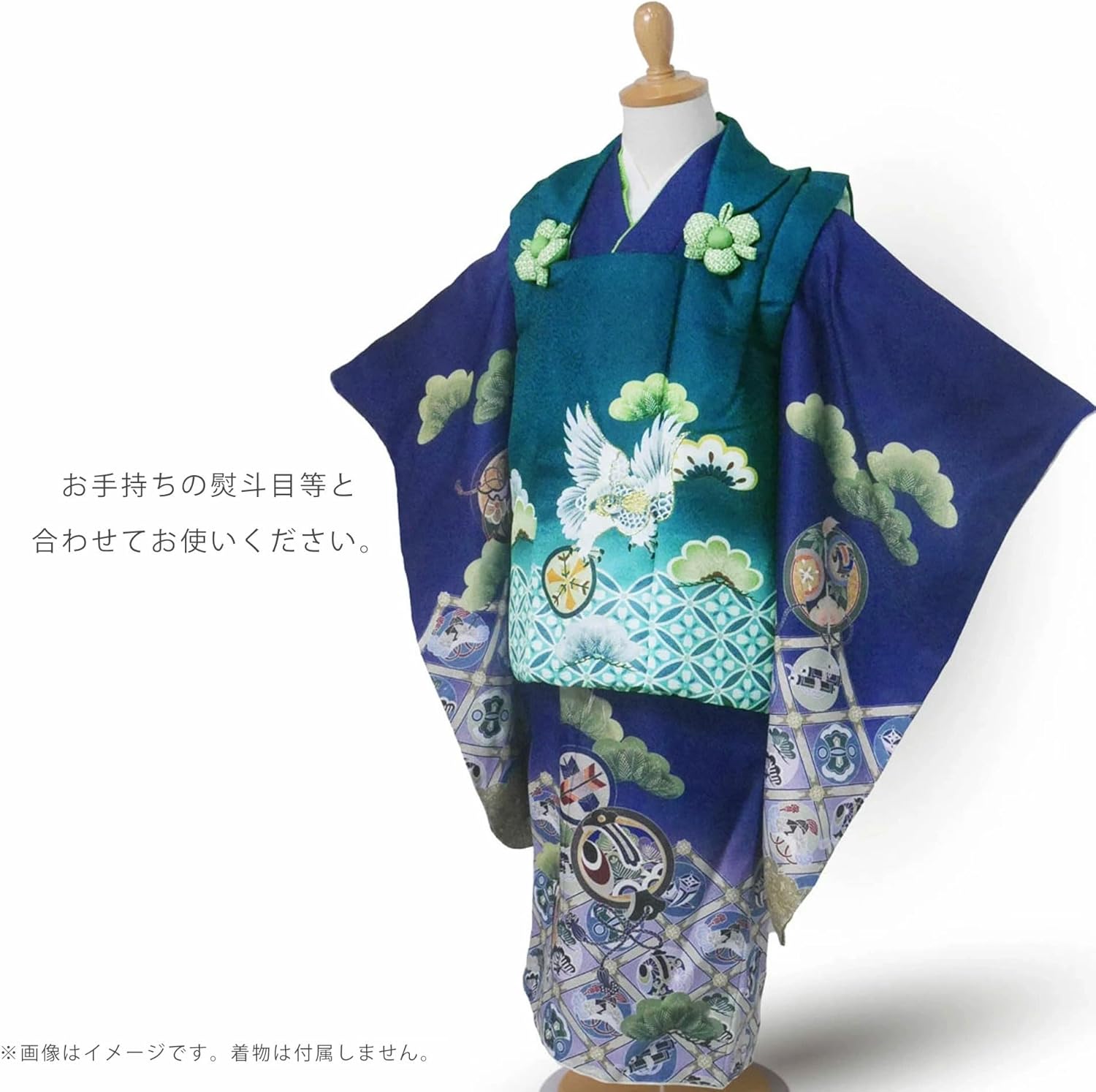 七五三 6歳7歳 8歳 140㎝ 草履21㎝ 正絹 四つ身着物 オレンジ 着物