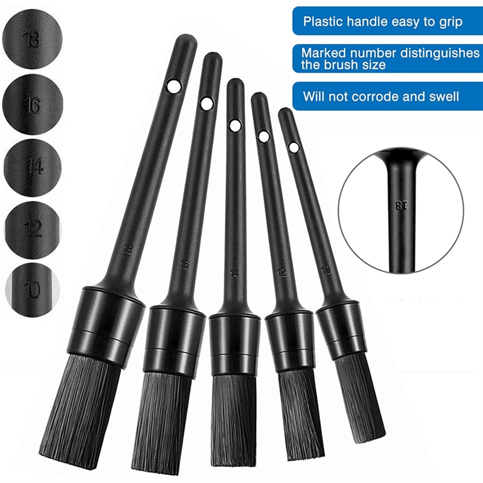 TRUSTTWO 14 stücke Detailing Pinsel Set Auto Reinigungsbürsten Leistungswäsche Bohrer Bohrer Bürste Auto Leder Lüftungsöffnungen Felgenreinigung Schmutz Reinig Werkzeuge The New
