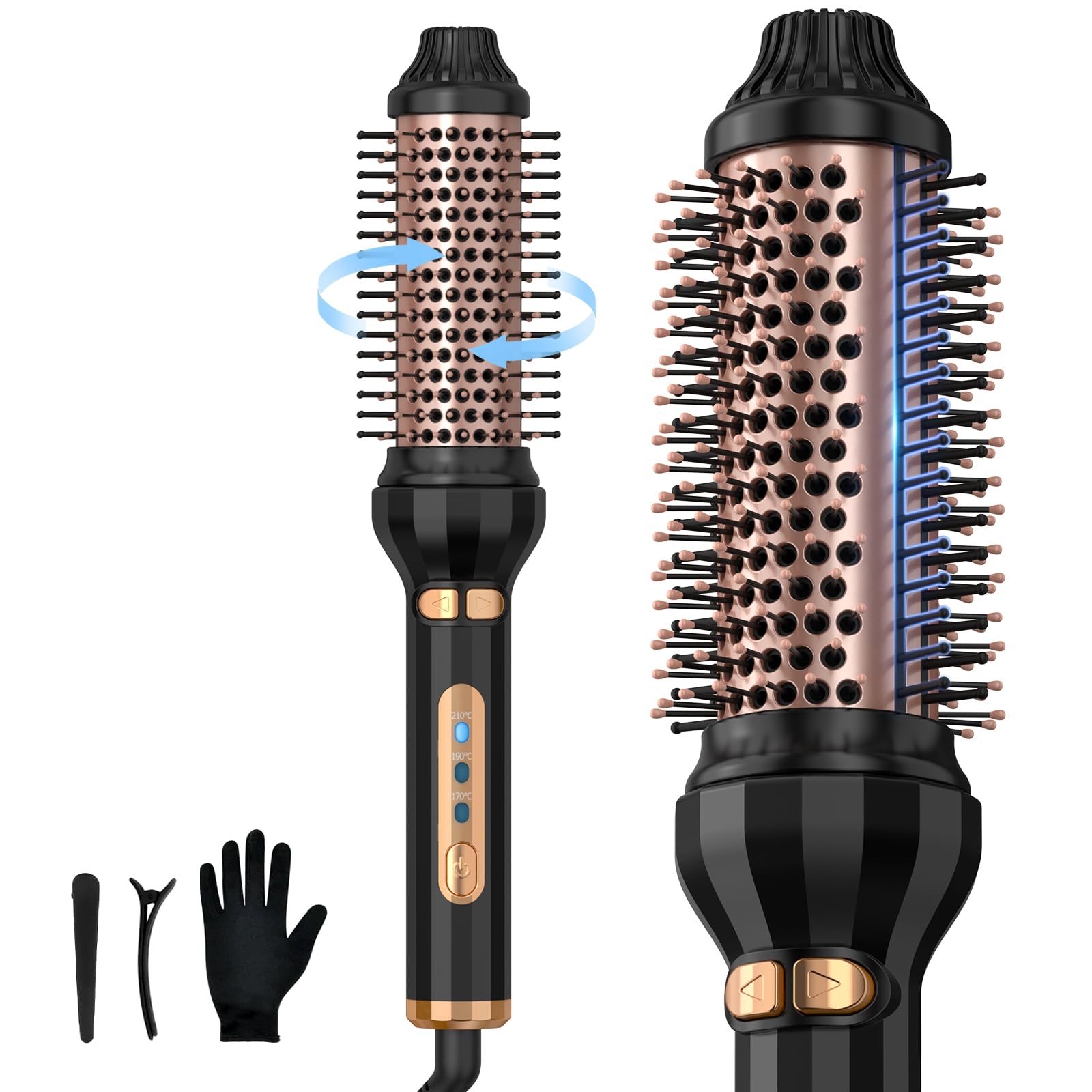 MCURO Haartrockner Multhaarstyler 6-n-1 Warmluftbürste Mt Lockenstab 110,000 U/mn, 1500,00 W