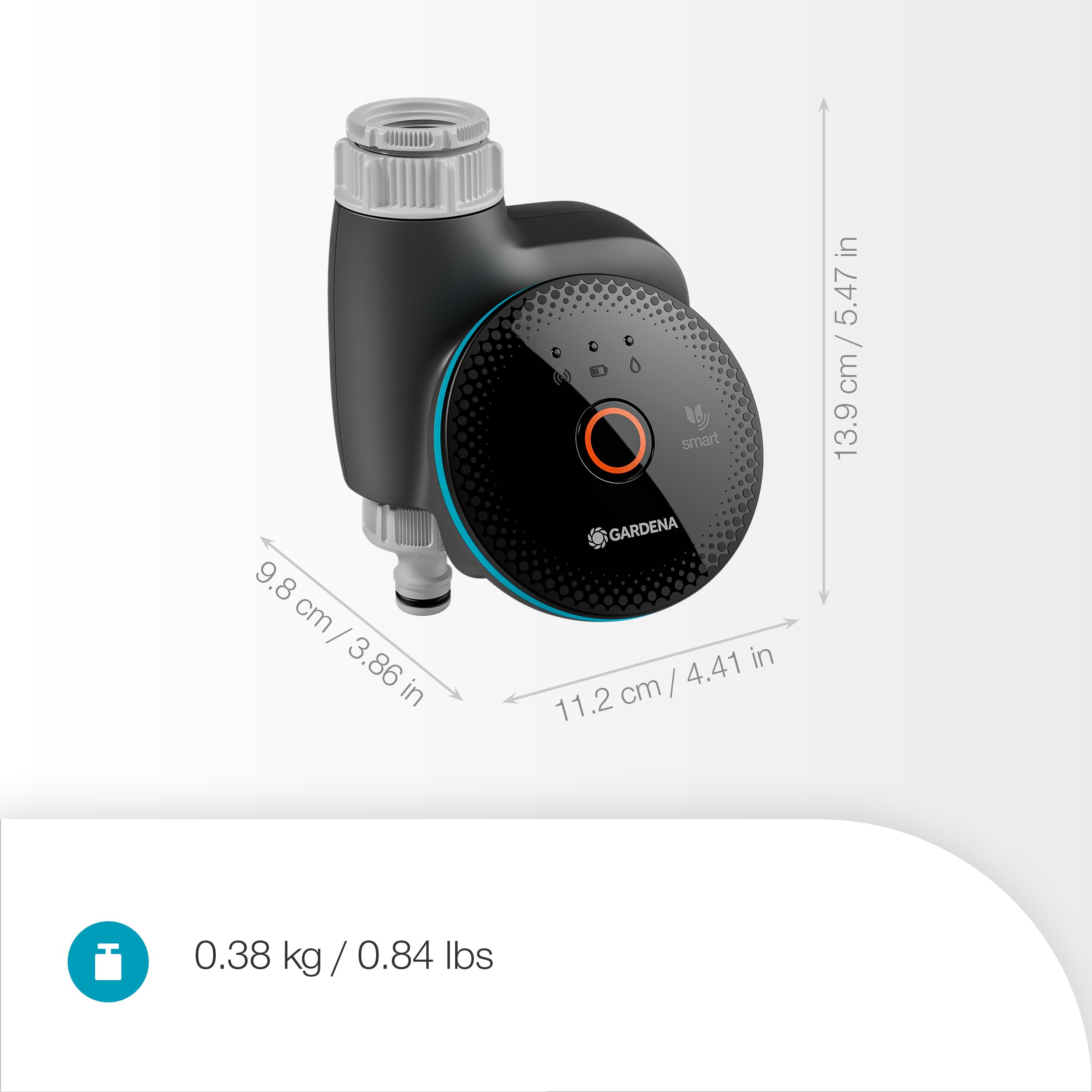 Gardena smart Water Control Bewässerungssteuerung; smart: Datengesteuerte Bewässerung*, Smart Home Integration*, Clevere Bewässerung, Hochwertige Ventiltechnik, Frostwarnung* (19033-20)