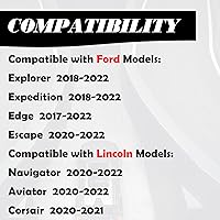 Vista 2 de MechanMagic llave de mando a distancia de repuesto compatible con Ford Explorer Expedition Edge 2017-2022 Escape Lincoln Navigator Aviator Corsair