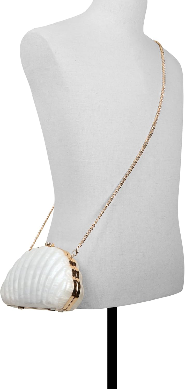 Aldo Women's Sheshell Clutch, Other White