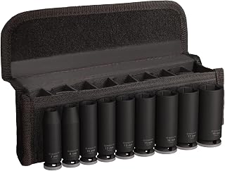 BOSCH Impact Socket Set 9-Piece | High-Torque CRMO Steel for Extreme Durability | Black Phosphate Coating for Corrosion Re... Price In India