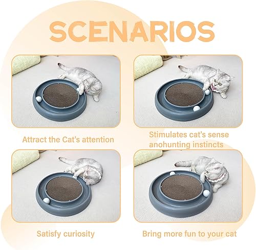 Miniatura 6 de Juguete interactivo para gatos de interior, tabla de rascar para gatos y juego de ejercicios para adultos aburridos en interiores y estimulación