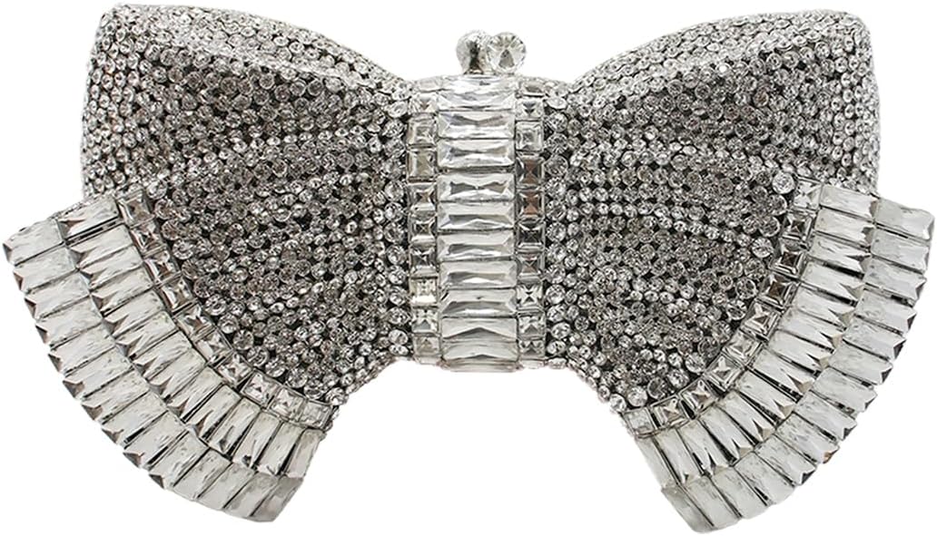 UMREN Women’s Elegant Butterfly Rhinestone Evening Bags Luxury Crystal Clutch Wedding Party Cocktail Handbag Purse