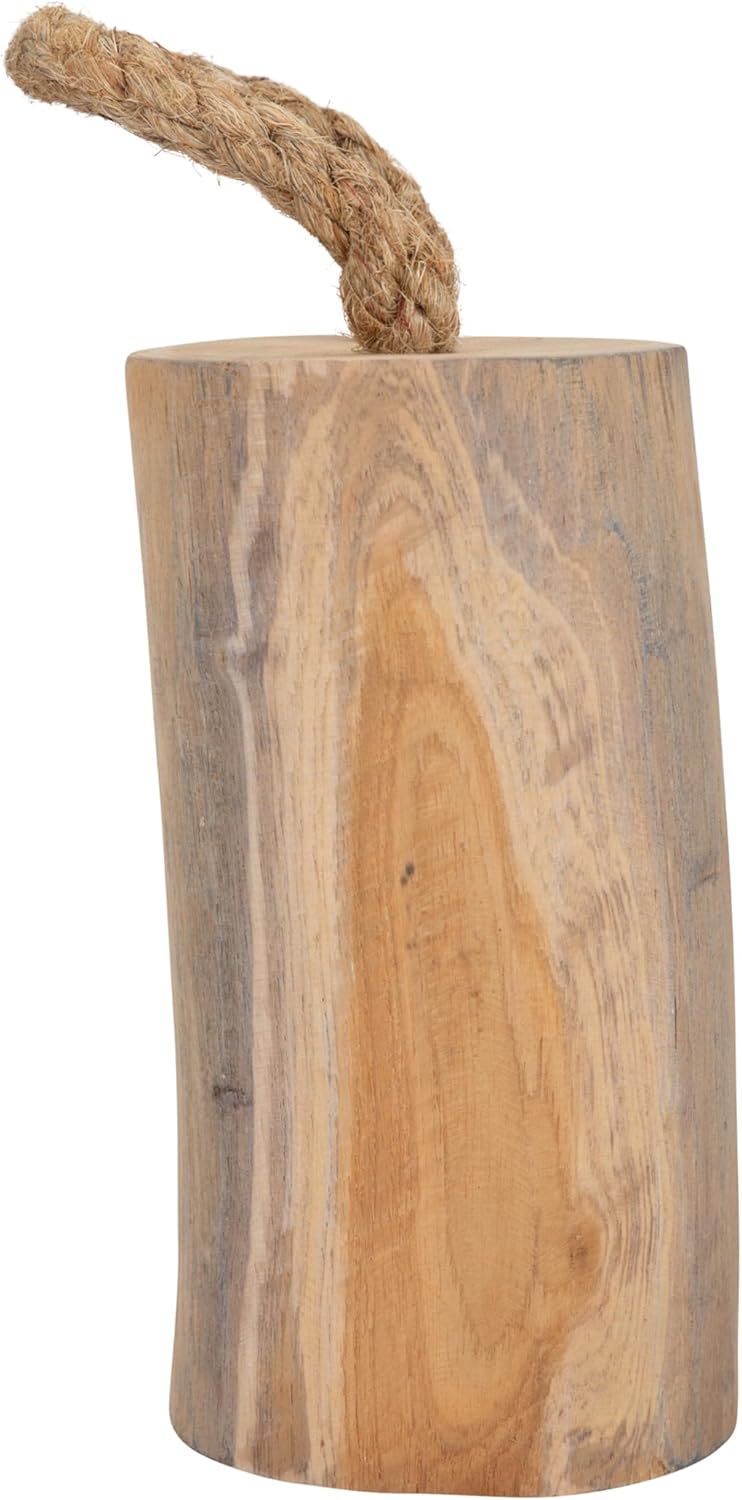 Sagebrook Home Handcrafted Teak Wood Decorative Accent Rustic Brown Home & Office Decor 10 Inches