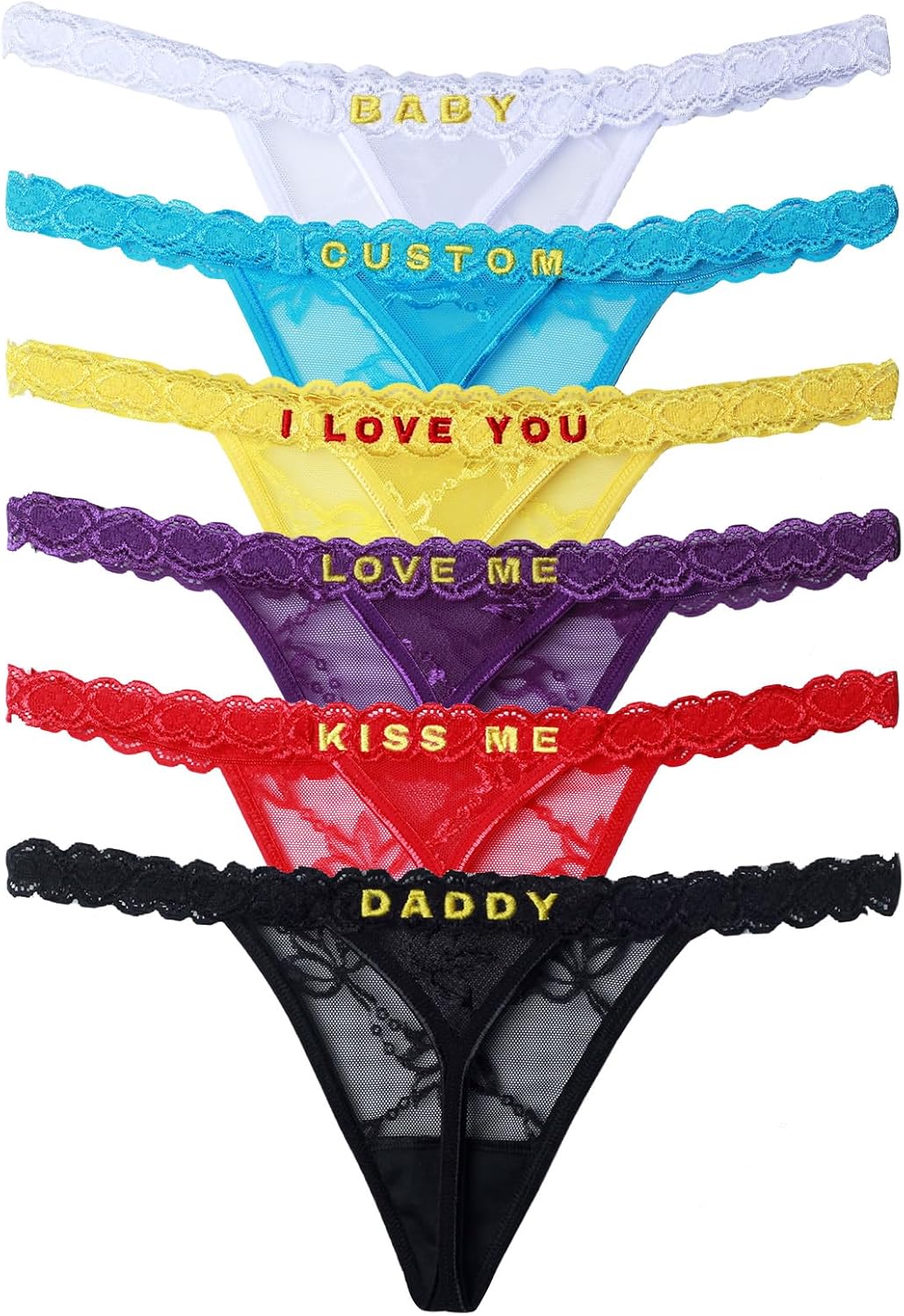 UDARK 2Pack Personalized Thongs with Names,