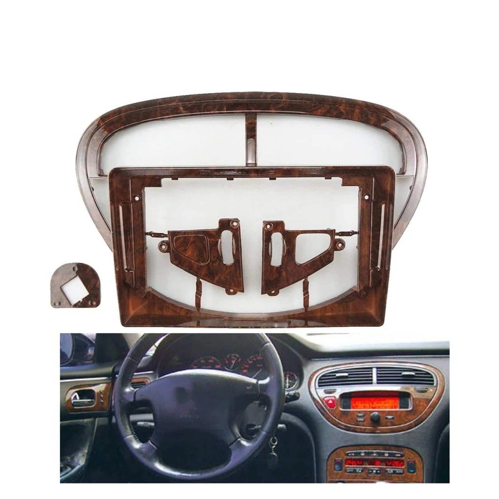 Radio Faszienmontageset 9 Zoll Auto Fascia Radio Panel Dash Kit Installieren Facia Konsole Lünette GPS Adapter Platte Trim Abdeckung Für Peugeot 607 1999-2005
