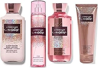 Bath & Body Works A Thousand Wishes Gift Set with Body Wash, Fine Fragrance Mist, Lotion, & Hand Cream – Personal Care Collection for Gifting or Individual Use, Prosecco & Peony Scent - 1 Pack