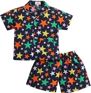 The Magic Wand Cotton Night Suit for Kids Half Sleeves Printed Shirt/Top & Shorts Set Summer Sleepwear Night Dress, Nightw... Price In India