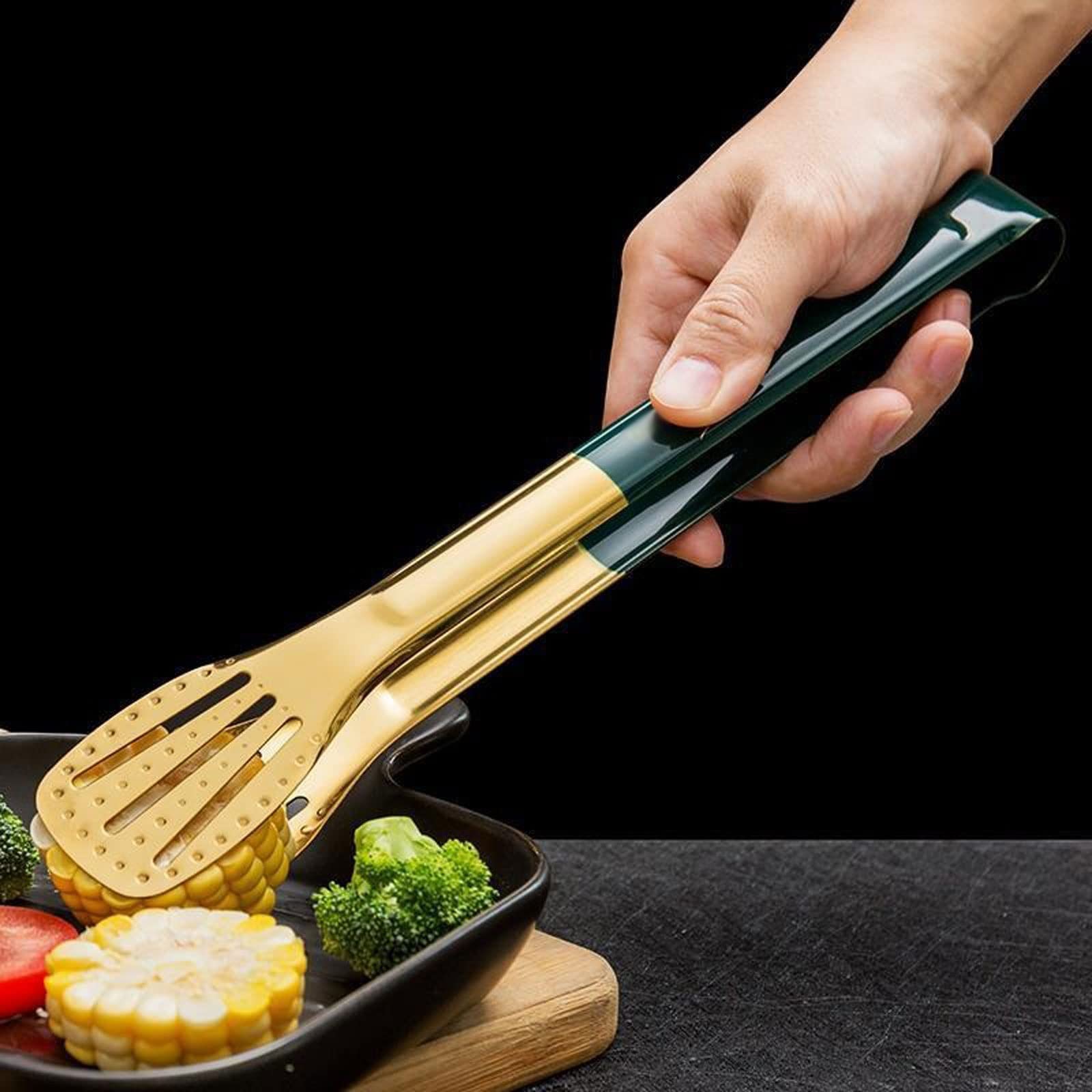 JINGYAN Pince à glaçons Barbecue Clip Steak Clip Baking Supplies Bread Clip Thick Stainless Steel Food Clip Kitchen Accessories Tongs
