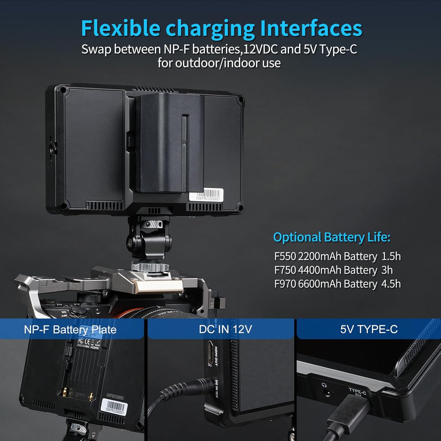 FEELWORLD FW568 PRO Mini Hot Shoe Mount