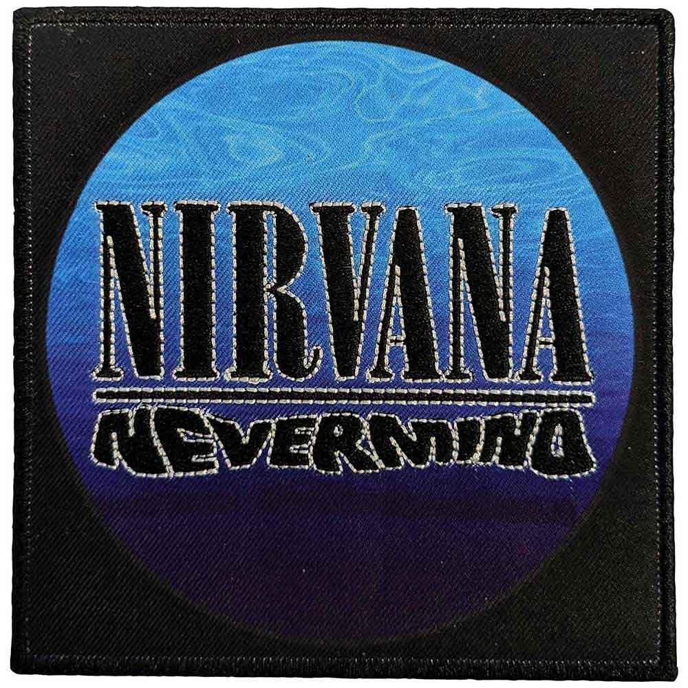 Rock Off Officially Licensed Products Black Nirvana Nevermind Wavy Logo Woven Patch Size Accessory Size