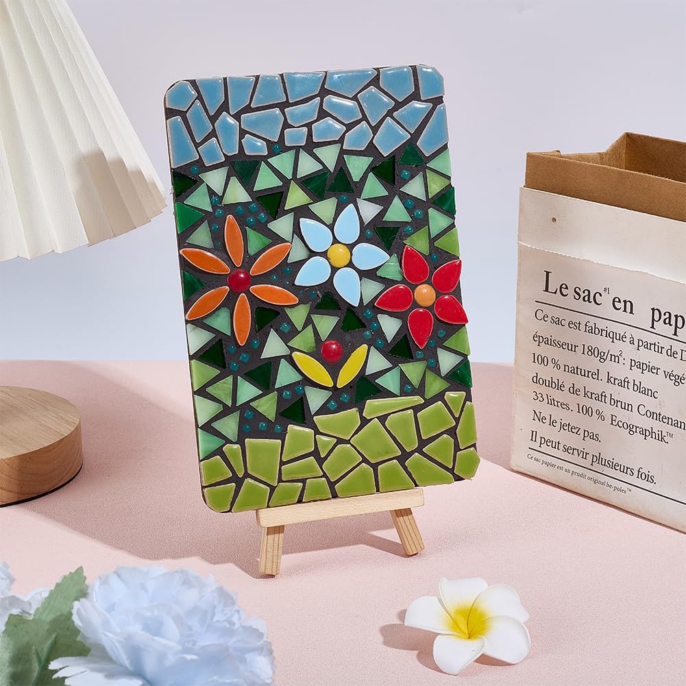 WEBEEDY Juegos de mosaicos para adultos con base de madera, manualidades, flores, mosaico, juego de arte y artesanía con instrucciones para principiantes, decoración del hogar, regalo de cumpleaños
