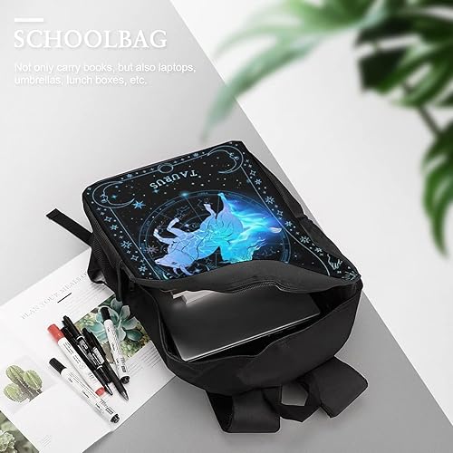Miniatura 8 de Mochila de Constelación 3D Zodiac Impreso Mochila de Viaje Mochila Portátil Casual Mochila Mochila Mochila Escolar Ligera, Tauro., Mochilas de viaje