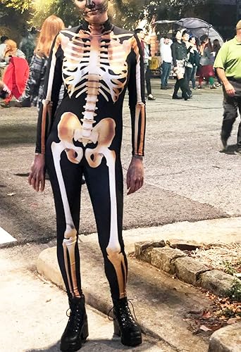 Miniatura 6 de Disfraz de calavera con estampado de calaveras de Halloween, color rosa